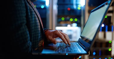 Checking vitals on a laptop