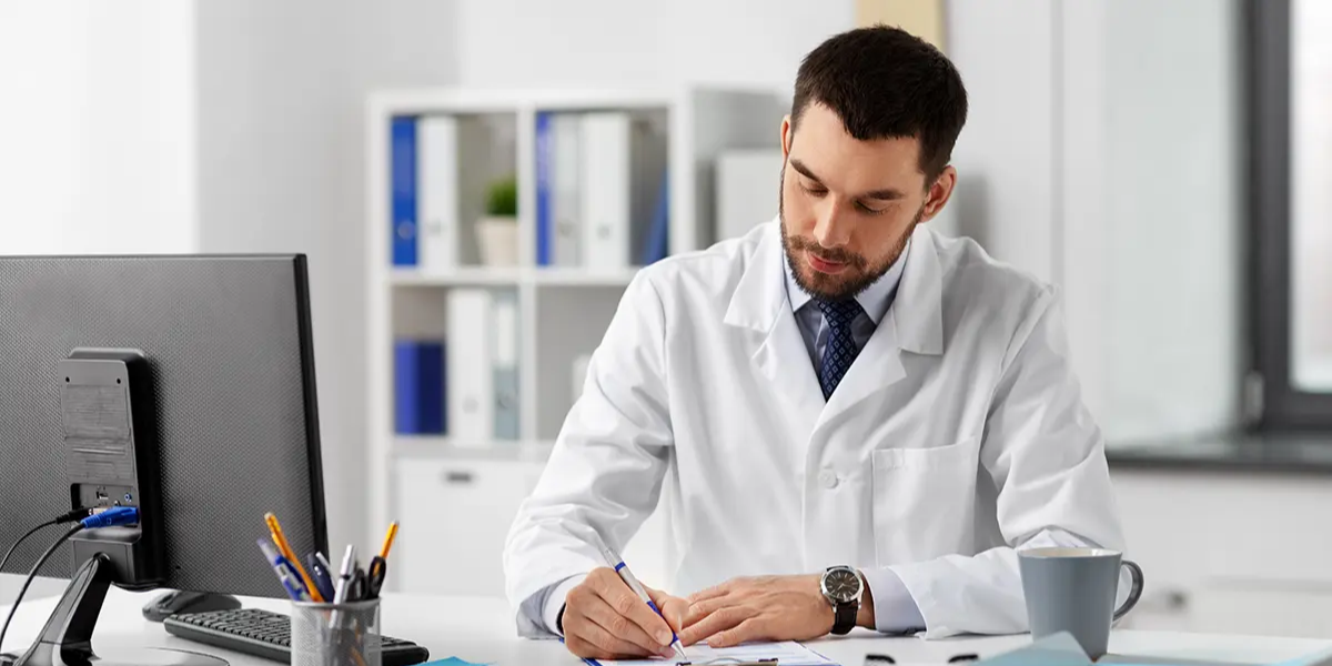 Healthcare professional writing