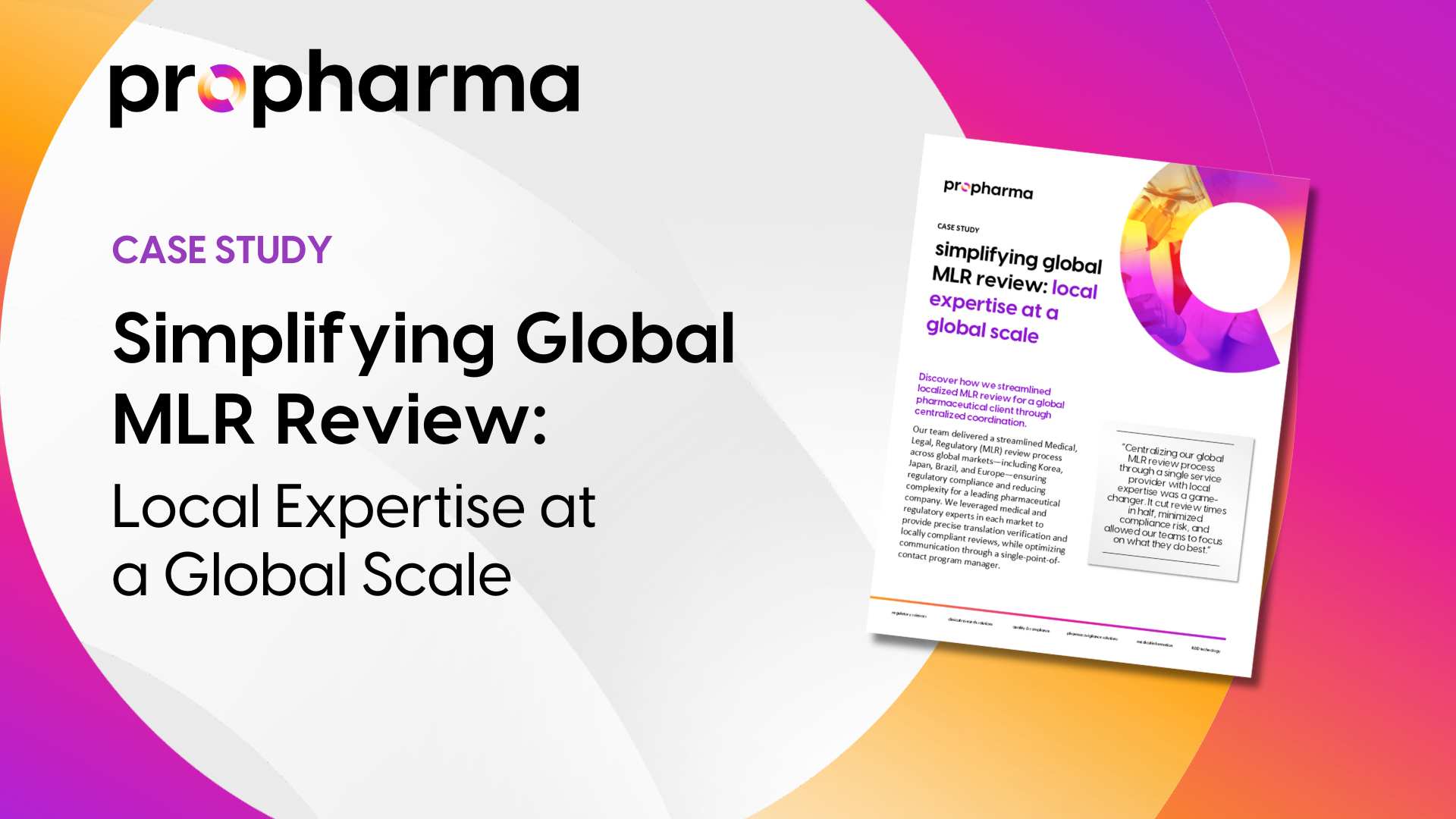 Simplifying Global MLR Review: Local Expertise at a Global Scale